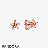 Women's Pandora Beaded Starfish Stud Earrings Jewelry Women's Pandora Beaded Starfish Stud Earrings Jewelry