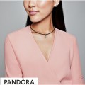 Women's Pandora Black Leather Seashell Choker Necklace Jewelry