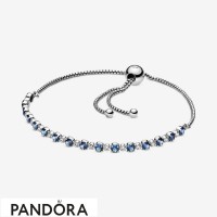 Women's Pandora Blue And Clear Sparkle Slider Bracelet Jewelry Women's Pandora Blue And Clear Sparkle Slider Bracelet Jewelry