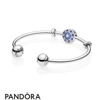 Women's Pandora Blue Mosaic Open Bangle Set Jewelry Women's Pandora Blue Mosaic Open Bangle Set Jewelry