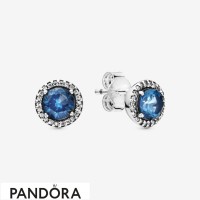 Women's Pandora Blue Round Sparkle Stud Earrings Jewelry Women's Pandora Blue Round Sparkle Stud Earrings Jewelry