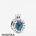 Women's Pandora Blue Sparkling Crown O Charm Jewelry