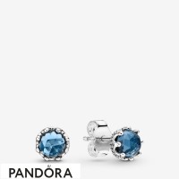 Women's Pandora Blue Sparkling Crown Stud Earrings Jewelry Women's Pandora Blue Sparkling Crown Stud Earrings Jewelry