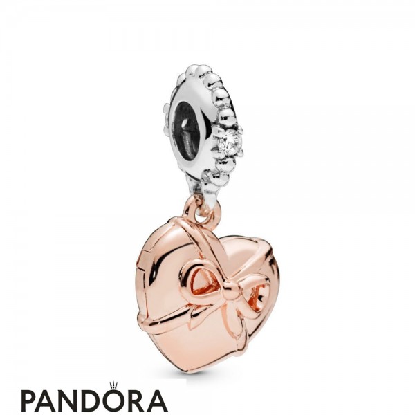 Women's Pandora Brazillian Heart Dangle Charm Pandora Rose Jewelry