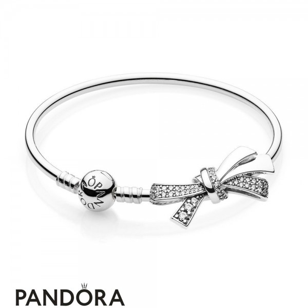 lokal Hvornår bent Women's Pandora Brilliant Bow Bangle Gift Set Jewelry-Pandora Bracelet  Timeless Design