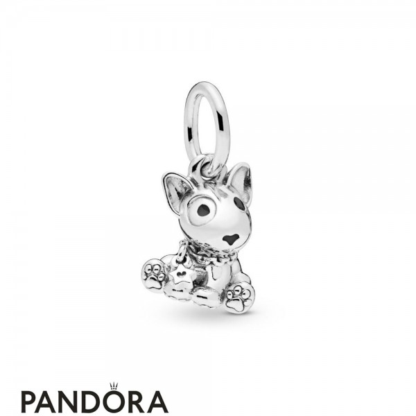Women's Pandora Bull Terrier Puppy Dangle Charm Jewelry