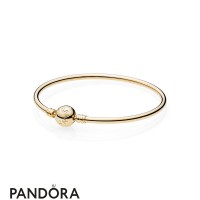 Pandora Collections 14K Gold Bangle W Signature Clasp Jewelry Pandora Collections 14K Gold Bangle W Signature Clasp Jewelry