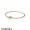Pandora Collections 14K Gold Bangle W Signature Clasp Jewelry