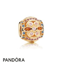Pandora Collections Color Fresco Charm 14K Gold Multi Colored Crystals Pink Jewelry Pandora Collections Color Fresco Charm 14K Gold Multi Colored Crystals Pink Jewelry