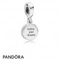 Women's Pandora Compass Rose Dangle Charm Silver Enamel & Cyan Blue Crystal Jewelry