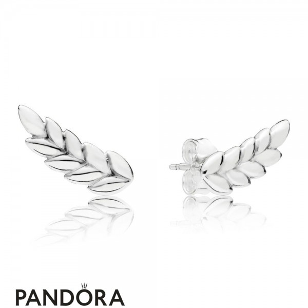 Women's Pandora Curved Grains Earring Studs Jewelry