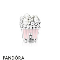 Women's Pandora Delicious Popcorn Charm Pale Pink Enamel & White Crystal Pearls Jewelry Women's Pandora Delicious Popcorn Charm Pale Pink Enamel & White Crystal Pearls Jewelry