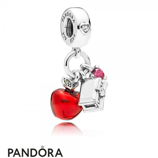 Women's Pandora Disney Snow White's Apple And Heart Hanging Charm Jewelry