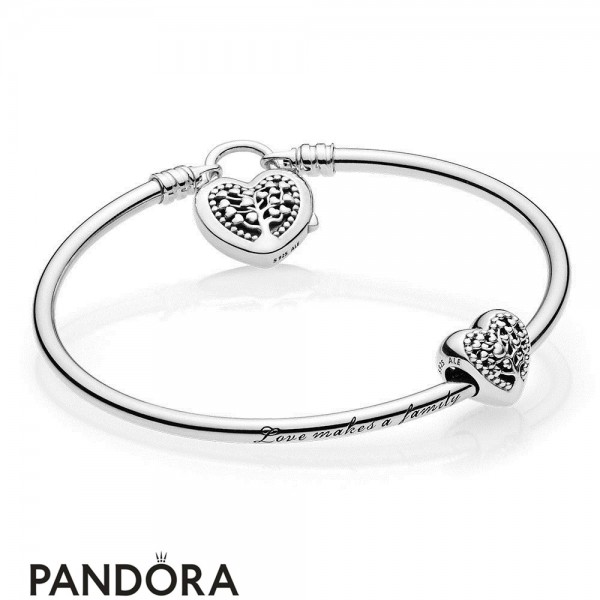 Women's Pandora Flourishing Hearts Bangle Gift Set Jewelry