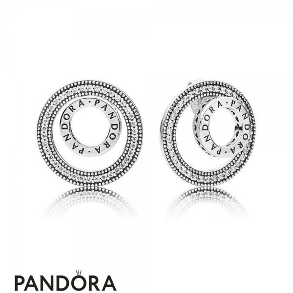 Women's Pandora Forever Pandora Signature Earring Studs Jewelry