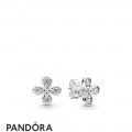 Women's Pandora Four Petal Flowes Earring Studs Jewelry