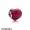 Women's Pandora Fuchsia Shape Of Love Charm Fuchsia Rose Crystal Jewelry