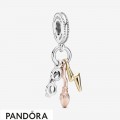 Women's Pandora Harry Potter Glasses Nimbus 2000 & Lightning Bolt Dangle Charm Jewelry