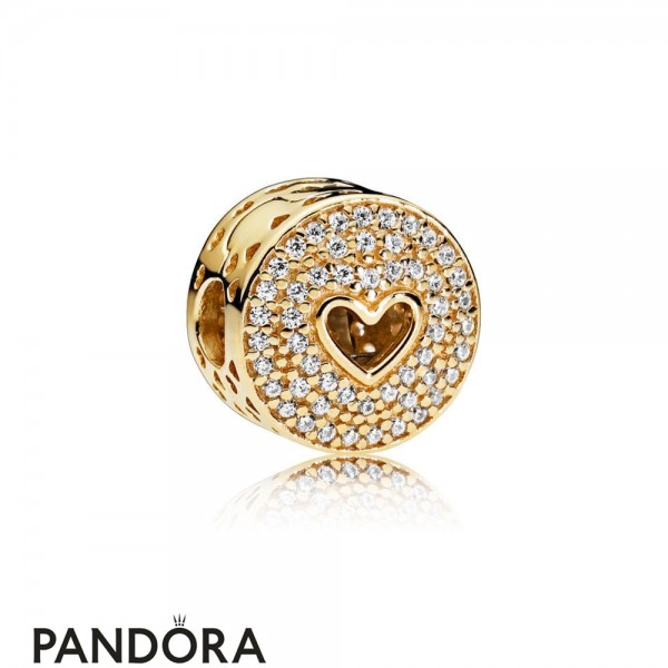 Women's Pandora Heart Of Luxury 14Ct Gold Clip Jewelry