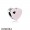 Women's Pandora Heart Silver Charm With Pink Enamel Jewelry