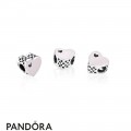 Women's Pandora Heart Silver Charm With Pink Enamel Jewelry