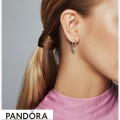 Women's Pandora Heart & Conch Shell Hoop Earrings Jewelry
