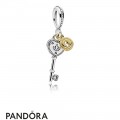 Women's Pandora Key To My Heart Pendant Charm Jewelry