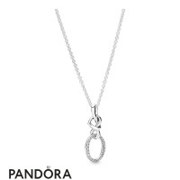 Women's Pandora Knotted Heart Necklace Jewelry Women's Pandora Knotted Heart Necklace Jewelry