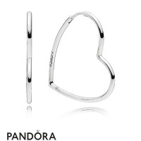 Women's Pandora Large Asymmetric Hearts Of Love Hoop Earrings Jewelry Women's Pandora Large Asymmetric Hearts Of Love Hoop Earrings Jewelry