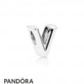 Women's Pandora Letter V Charm Jewelry
