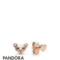 Women's Pandora Lion Princess & Heart Stud Earrings Pandora Rose Jewelry Women's Pandora Lion Princess & Heart Stud Earrings Pandora Rose Jewelry