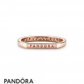 Women's Pandora Logo Bar Stacking Cz Ring Jewelry