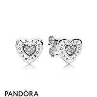 Women's Pandora Logo Heart Earring Studs Jewelry Women's Pandora Logo Heart Earring Studs Jewelry