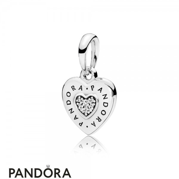 Women's Pandora Logo Heart Necklace Pendant Jewelry