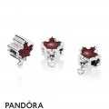 Women's Pandora Love Canada Charm Red Enamel Jewelry