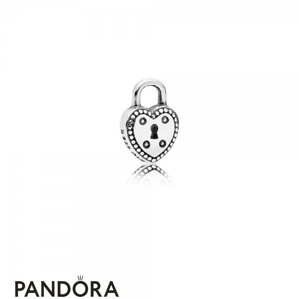 14k Gold, Petite Heart Lock Charm