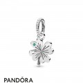 Women's Pandora Lucky Four Leaf Clover Necklace Pendant Jewelry