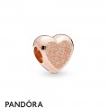 Women's Pandora Matte Brilliance Heart Charm Pandora Rose Jewelry