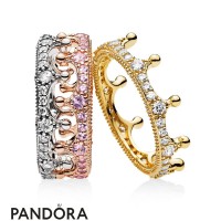 Women's Jewelry Pandora Mixed Metals Enchanted Crown Ring Stack Jewelry Women's Jewelry Pandora Mixed Metals Enchanted Crown Ring Stack Jewelry