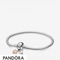 Pandora Moments Leaves Snake Chain Bracelet Jewelry