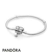 Women's Pandora Moments Silver Bracelet With Decorative Butterfly Clasp Jewelry Women's Pandora Moments Silver Bracelet With Decorative Butterfly Clasp Jewelry