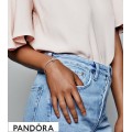 Women's Pandora Moments Silver Bracelet With Decorative Butterfly Clasp Jewelry