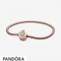 Pandora Moments Sparkling Crown O Snake Chain Cz Bracelet Jewelry