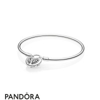 Women's Pandora Moments Sterling Silver Bangle With Tree Of Love Clasp Jewelry Women's Pandora Moments Sterling Silver Bangle With Tree Of Love Clasp Jewelry