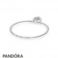 Women's Pandora Moments Sterling Silver Bangle With Tree Of Love Clasp Jewelry