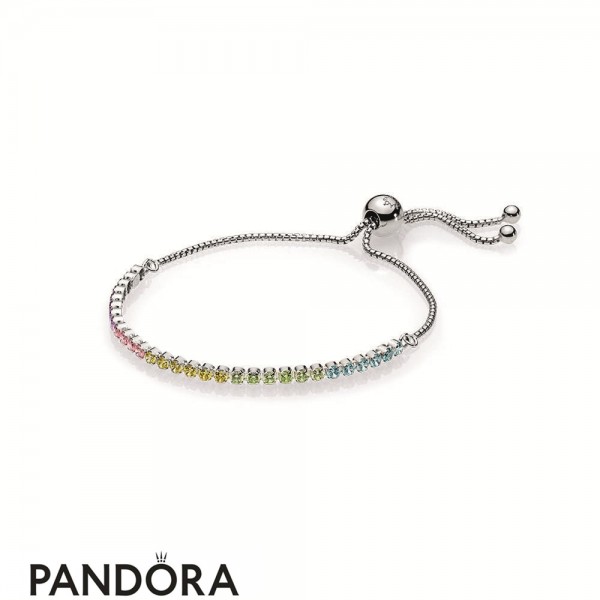 Women's Pandora Multi Color Sparkling Strand Bracelet Multi Colored Cz Jewelry