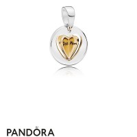 Women's Pandora Mum's Golden Heart Pendant Charm Jewelry Women's Pandora Mum's Golden Heart Pendant Charm Jewelry