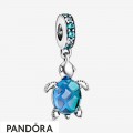 Women's Pandora Murano Glass Sea Turtle Dangle Charm Jewelry