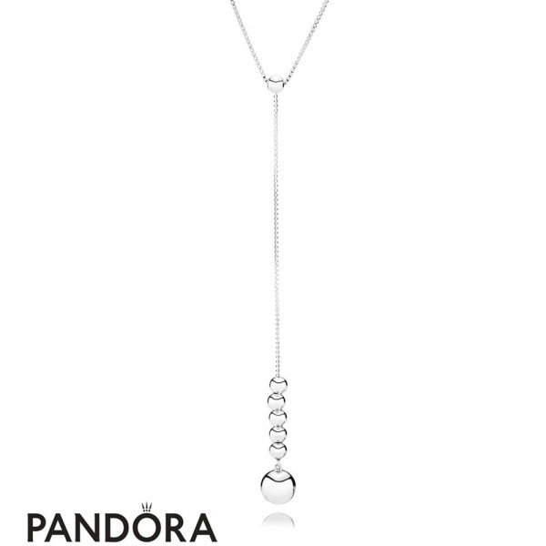 Women's Pandora Necklace Of Pearls In Silver Jewelry
