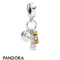 Women's Pandora New York Highlights Dangle Charm Black & Yellow Enamel Jewelry Women's Pandora New York Highlights Dangle Charm Black & Yellow Enamel Jewelry